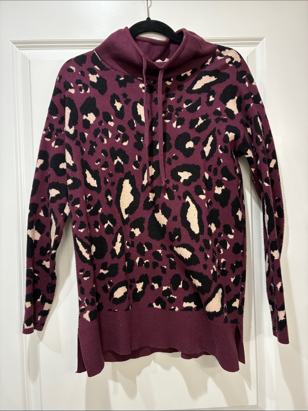 Plum Leopard Print Sweater